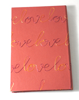 Bestseller handgemachtes recyceltes Baumwoll papier mit Skript Love Stickerei Cover Ldeal für Hochzeiten & Valentinstag Notizbuch