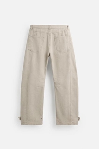 ZRA กางเกงคาร์โก้ขายาวสำหรับผู้ชาย, กางเกงยีนส์ผ้าฝ้ายฟอก8กระเป๋าสำหรับผู้ชาย - Product Image 6