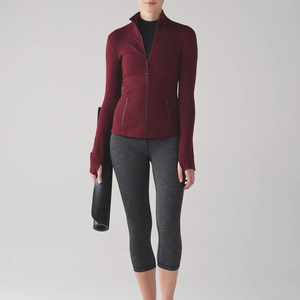 Chaqueta de yoga con cremallera completa para mujer, personalizada con logotipo, al por mayor, nueva, sublimada, para entrenamiento, ropa deportiva para chicas - Product Image 3