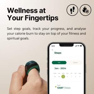 Cadeau islamique du Ramadan Tasbeeh Steps Fitness Compteur de calories 18-20-22 Zikr Ring Jood Qibla Digital Dhikr Ring Waterpoof - Product Image 4