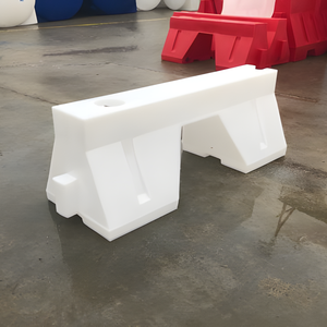 Barrière de sécurité routière blanche 120 x 50 x 50 cm, prototype de garde-corps - Product Image 4