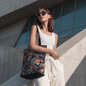 Tote Hobo Sublimation Leather Bags Women Streetwear Printed Leather Shoulder Bag Lady - Product Image 4