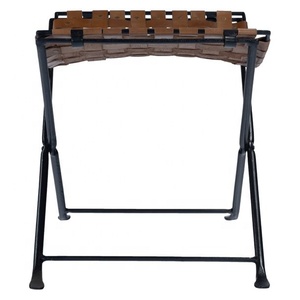 Taburete de hierro alto de diseño moderno, cuero tejido marrón genuino, al aire libre para cocina, bebés y niños, precio de venta completo - Product Image 2