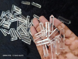 Crayons de guérison en cristal transparent sculptés à la main de haute qualité, baguette de guérison en pierre d'agate - Product Image 4