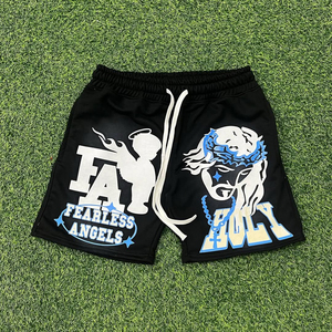 Pantalones cortos informales de algodón con estampado de espuma acolchada para hombre, ropa de calle, de baloncesto, para correr, alta calidad - Product Image 5