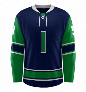 Fabrication sur mesure de maillots de hockey sur glace vierges, logo imprimé par transfert thermique, 100% polyester, imperméable, unisexe adulte - Product Image 4