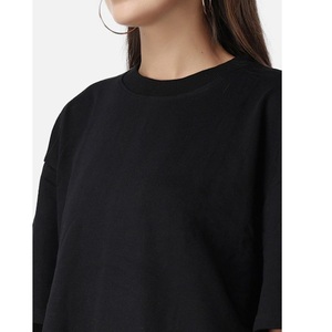 Logo personnalisé imprimé 100% coton femmes t-shirt grande taille dames décontracté été courte longueur solide motif prix de gros BD - Product Image 4