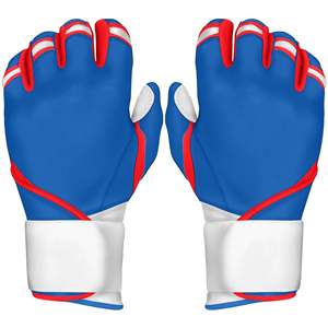 Gants de frappe de baseball personnalisés de la meilleure qualité pour hommes Gants en cuir pour adultes à manchette longue Respirant Gants de frappeur personnalisés pour hommes - Product Image 1