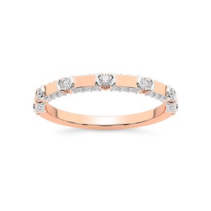 แหวนเพชรคลาสสิกสุดหรู เพชรเลี้ยงในห้องปฏิบัติการ 0.38 กะรัต น้ำหนักรวม 14K ทองคำแท้ สี FG ความสะอาดระดับ VS ประกายเพชร 43 เม็ด ความหนาแน่นของประกายสูง - Product Image 3