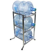 Étagère de rangement en métal écologique de 5 gallons, support en fer chromé, boissons, assiettes, bouteille d'eau, support de rangement
