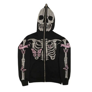 เสื้อฮู้ดซิปเต็มตัวผู้ชายปี 2024 ขายส่ง คุณภาพสูง ผลิตจากผ้าโพลีเอสเตอร์/คอตตอนผสม ระบายอากาศได้ดี สีพื้น ย้อมสีตามสั่งสำหรับฤดูหนาว - Product Image 4