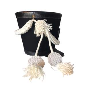 This is a Prussian shako hat, a type headwear. The outer <b>shell</b> is made of black woollen fabric with a Shako Hat - Product Image 6