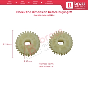 BGE28-1 2 Piezas Engranaje Plegable para Espejo Lateral para Jazz Stepwgn MK2 Vios 28 Dientes - Product Image 5