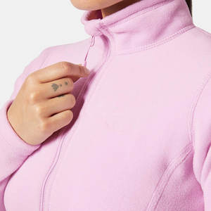 2025 nouveau hiver porter des vestes polaires pour femmes à manches longues avant fermeture éclair respirant Logo personnalisé casual Style polaire veste femmes - Product Image 5