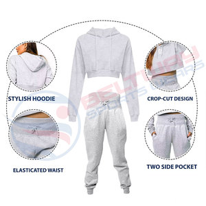 1/4 Quarter <b>Zip</b> Pullover <b>Shirt</b> High Quality Cotton Tracksuits Customized 2024 Women's Pink Gary Black Tracksuits - Product Image 5