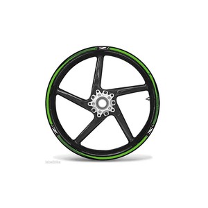 Adesivi per Moto Kawasaki Z 17'' Verdi con Filettature Compatibili per Strisce Adesive per Cerchioni - Product Image 1