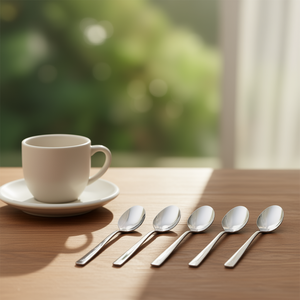 Juego de Cucharas de Café de Acero Inoxidable ELITE de 6 Piezas, 11.6 cm, Cromado Pulido CVL100C6 - Product Image 3