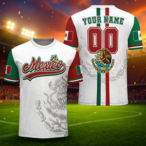 Maglia da Calcio Messicana Personalizzata con Nome e Numero, Stampa 3D ad Alta Visibilità per Tifosi - Product Image 3