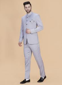 Traje de Dos Piezas para Hombre en Gris Claro Moderno, Ideal para Oficina, Bodas, Banquetes y Ocasiones Especiales, Disponible al Mejor Precio - Product Image 3