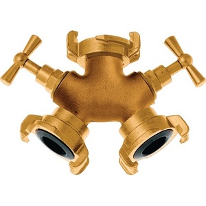 Raccord de tuyau en laiton à double embout GEKA 9,5-38 mm pour l'arrosage du jardin - Product Image 1