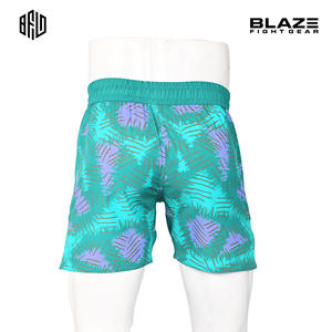 Personalizado MMA Boxing Shorts Hombres Cómodo Transpirable Bajo MOQ Gimnasio Uso Entrenamiento Estiramiento Característica Patrón Decoración - Product Image 3