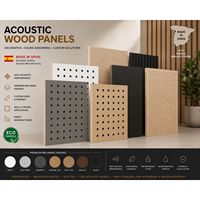 Panneaux acoustiques VIMACOUSTIC Akupanel MDF au design moderne professionnel, placage 5,00 mm 32 mm C/C 0,9 NRC, écologiques, sur mesure pour chambre à coucher