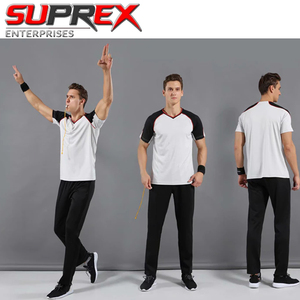 Custom Mens Summer Sports <b>T</b>-Shirt <b>Track</b> Pants Set Breathable Quick Dry Lightweight 100% Polyester Solid Elastic Waist Gym - Product Image 6