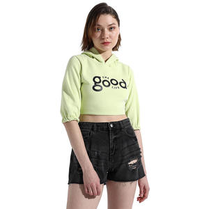 Sudadera Deportiva Corta para Mujer para Entrenamientos, Sudadera Corta Cómoda para Mujer para Usar Todo el Día - Product Image 1