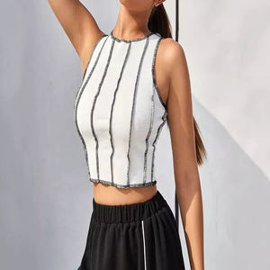 Débardeur de sport pour femme, col rond, uni, respirant, séchage rapide, grande taille, personnalisable, respectueux de l'environnement - Product Image 4