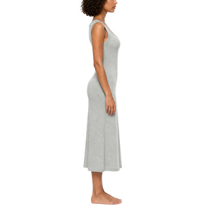 Vestido maxi informal sin mangas con botones para mujer - Product Image 4