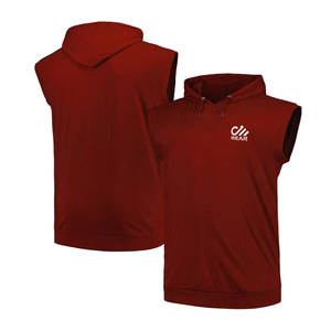 Top Selling High Quality <b>Sleeveless</b> <b>Hoodie</b> for <b>Men</b> Spring Fleece Cartoon Pattern Custom Logo OEM Service - Product Image 3