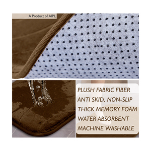 Prix usine imperméable doux moderne antidérapant fond couleur différente toilette bain tapis de sol tapis 5 pièces salle de bain tapis ensemble - Product Image 3