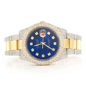 41mm gran fabricación hecha a mano famosa antigua de lujo VVS Moissanite diamante Icedout busto abajo Bling relojes para mujeres - Product Image 2