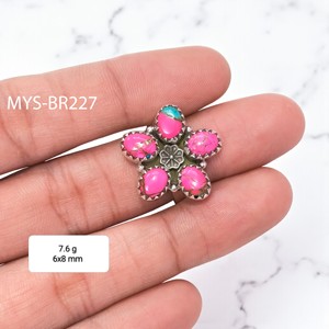 แหวนเงินแท้ 925 ประดับพลอยสีฟ้าอมเขียวแบบคอตตอนแคนดี้ ราคาขายส่งจำนวนมาก - Product Image 1