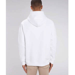 Sweats à capuche surdimensionnés unisexes personnalisés 100% coton couleur unie 330GSM grande taille pullover sweats à capuche avec logo imprimé brodé - Product Image 4