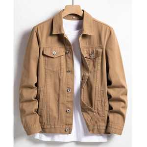 Nouveautés Veste en jean à design personnalisé Manches longues Matériel de haute qualité Vestes en jean à revers pour hommes Jeans stretch - Product Image 1