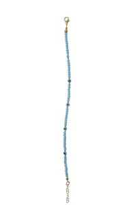 Dafni สร้อยข้อมือลูกปัดโบฮีเมียนขนาดใหญ่พร้อมหินธรรมชาติและโลหะมีค่าใส่ไมโครของขวัญสำหรับทุกเพศจากอิสตันบูล - Product Image 3