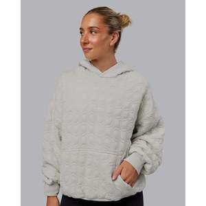 Sweat à capuche matelassé surdimensionné MVP pour femme - Imprimé géométrique Digital Mist - Product Image 3