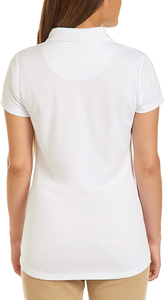 Liso cómodo 100% algodón cuello en V manga corta Mujer Polo camiseta con logotipo personalizado moda Casual transpirable verano estilo 2026 - Product Image 3