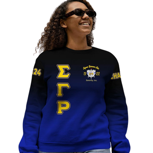 Sweat-shirt à col rond Sigma Gamma Rho bleu or 1922, vêtements de sororité grecque, polaire premium, pull décontracté d'hiver, tenue pour femmes - Product Image 5