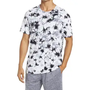 oversized Tie Dye Custom Logo Men's T Shirt Premium Quality streeat wear raglan shoulder Short Sleeve Cotton Men's T Shirt