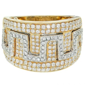 Bague de fiançailles de luxe en diamant à double halo pour mariage et fête Fournisseur indien Bague de mariée - Product Image 1