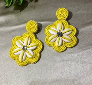 Pendientes de Tela Bordada y Cuentas, Pendientes Personalizados con Múltiples Cuentas, Joyería Festiva para Mujer al Mejor Precio - Product Image 3