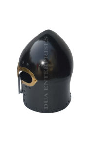Casco medieval Lough Henney de calibre 18, armadura negra niquelada para Cosplay, Idea de regalo para juego de rol de Halloween - Product Image 4