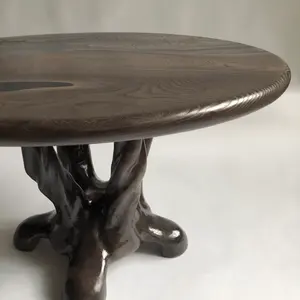 Table basse en bois massif sur mesure « Valencia » – Table de salon artisanale en dalle de bois dur naturel - Product Image 3