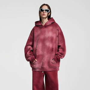 Nouveauté 2025 : Sweat à capuche zippé pour homme, tie-dye délavé, coupe oversize double, cardigan ample grande taille pour homme, pull d'hiver - Product Image 2