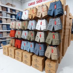 กางเกงขาสั้นคาร์โก้ผู้ชายสั่งตัดพิเศษ สวมใส่สบาย ทนทาน ผ้าฝ้าย 100% เหมาะสำหรับใส่ลำลองและออกกำลังกาย มีกระเป๋าคาร์โก้แบบเรียบ สีพื้น ผลิตในบังคลาเทศ - Product Image 6
