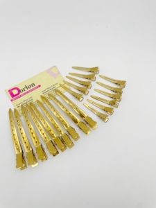 <b>Hair</b> Sectioning Clips Gold Plasma Metal Alligator Clip Hairstyling <b>Curl</b> Clips Salon <b>Hair</b> Pins <b>Hair</b> Extension <b>Accessories</b> - Product Image 2