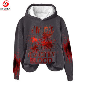 2025 nuevas sudaderas con capucha de personalización para mujer Sudadera con capucha de gran tamaño de corte bajo con hombros caídos - Product Image 4