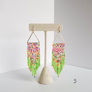 ต่างหูลูกปัดสำหรับผู้หญิงต่างหูลูกปัดทำมือปรับแต่งได้ดีไซน์ใหม่ - Product Image 4